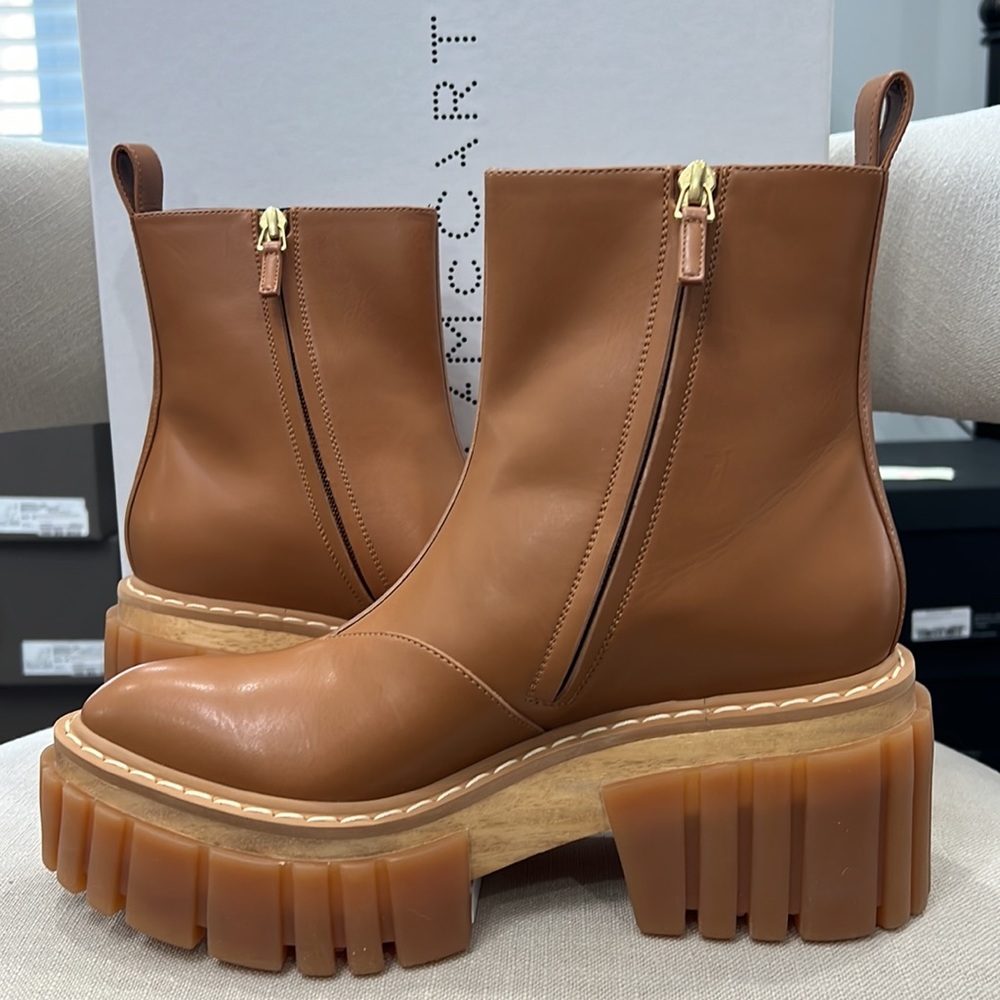 Stella McCartney Emilie Brown Leather Boots - Picture 4 of 9